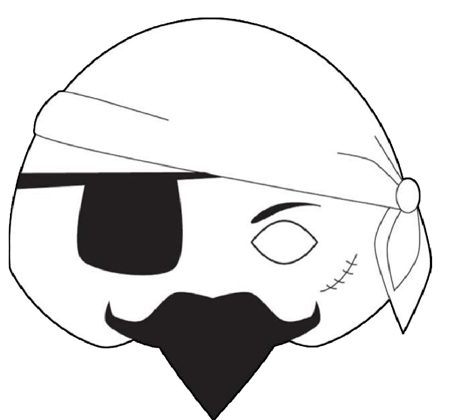 masque pirate a colorier